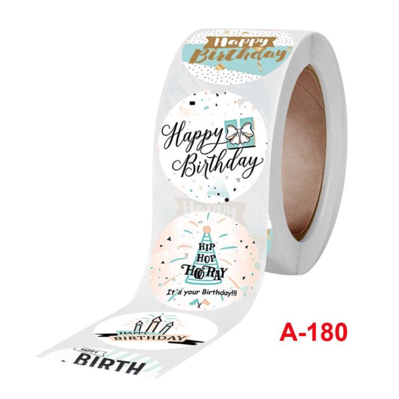 

Sticker Stiker Roll Label Cookies HAPPY BIRTHDAY