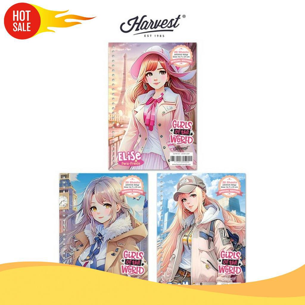 

MURAH Loose Leaf Kertas Binder Harvest A5 Girls of The World isi 3 West