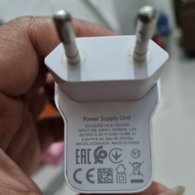 Adapter charger reno 4 bekas ori bawaan hp bisa ke 5f 3pro dll