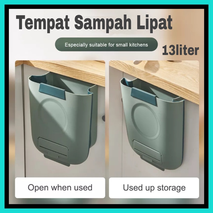 NA-Tempat Sampah Gantung Lipat 13L Keranjang Sampah Dapur 146