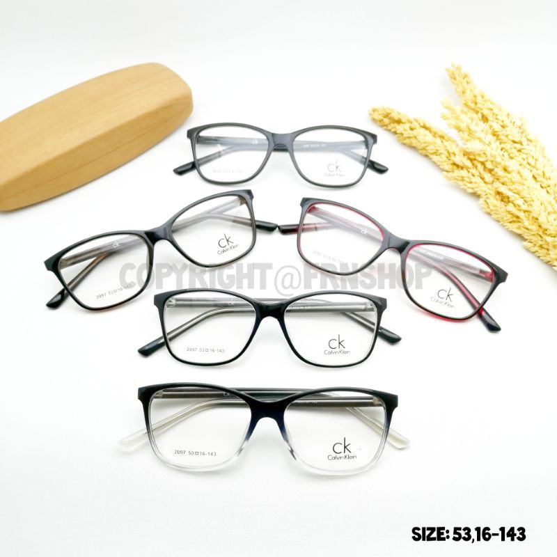 Frame Kacamata Pria dan Wanita Bentuk Kotak CK220977 Bisa Minus Plus Anti Radiasi Blueray