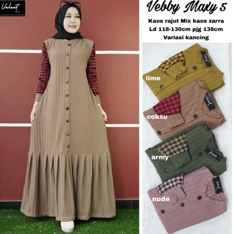 ( RESTOK ) GAMIS MAXY VEBBY // VEBBY MAXY ORI BY VALENT