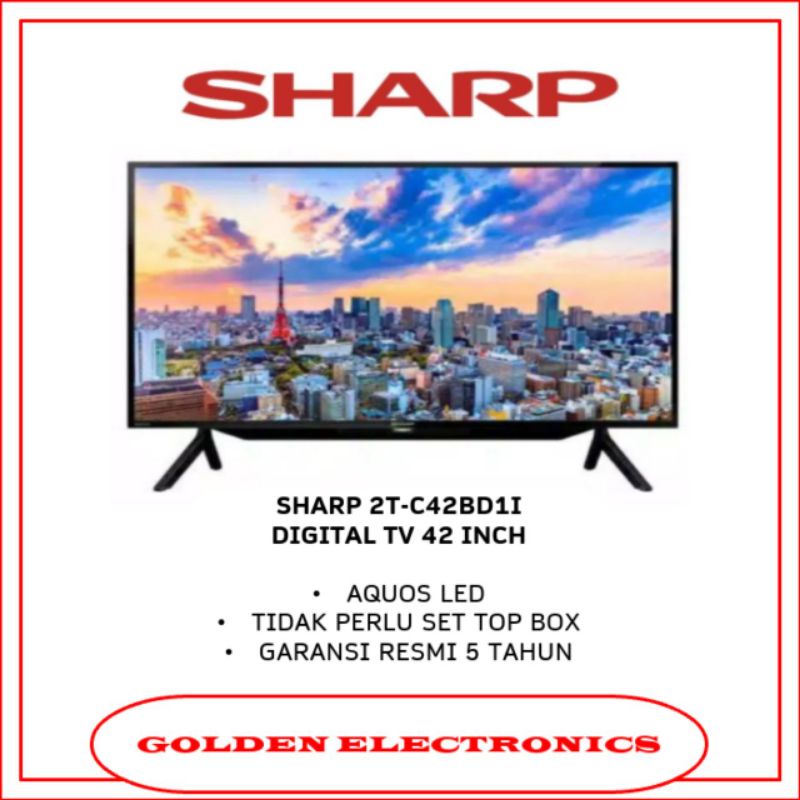 TV SHARP LED 42 INCH 2T-C4DD1 Digital TV 42INCH GARANSI RESMI