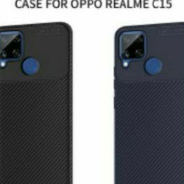 case silikon softcase casing cover carbon realme oppo C15