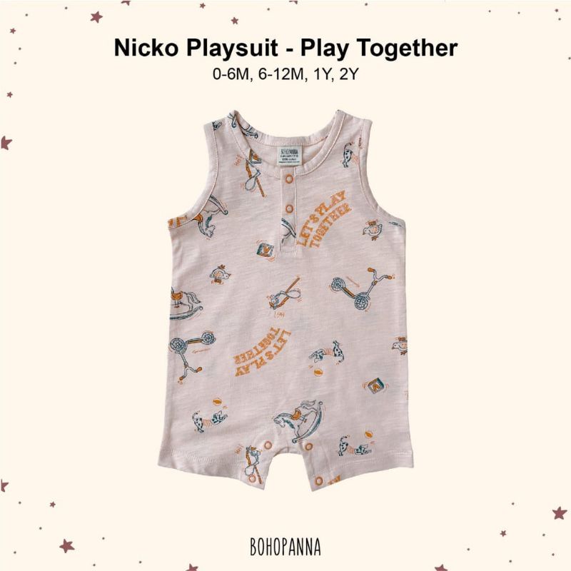 Bohopanna Nicko Playsuit // Jumpsuit Jumper Bayi &amp; Anak Unisex