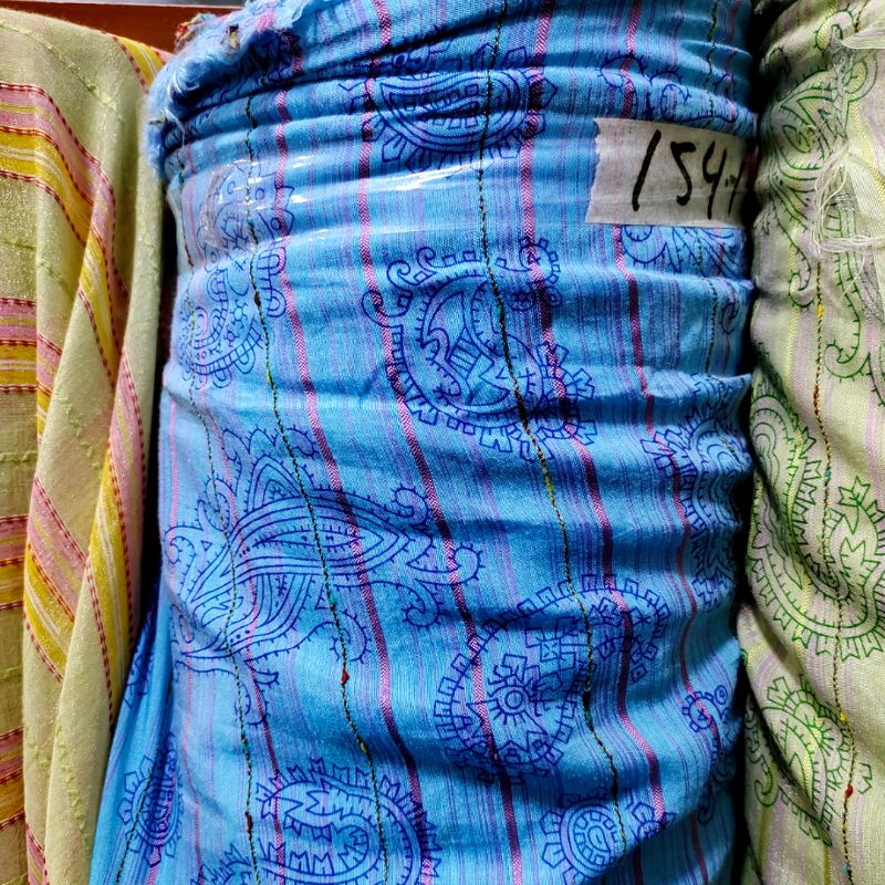 kain organza motif shp - bahan pesta - kain organza antik