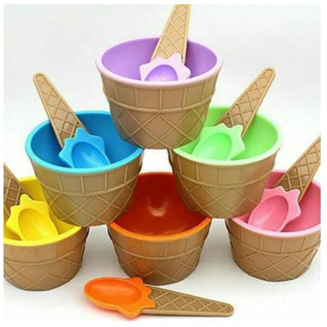 ~ PIYOSHI08 ~ Mangkok Ice Cream Bowl Masker Soup Wadah Es Krim Imut Murah PD66