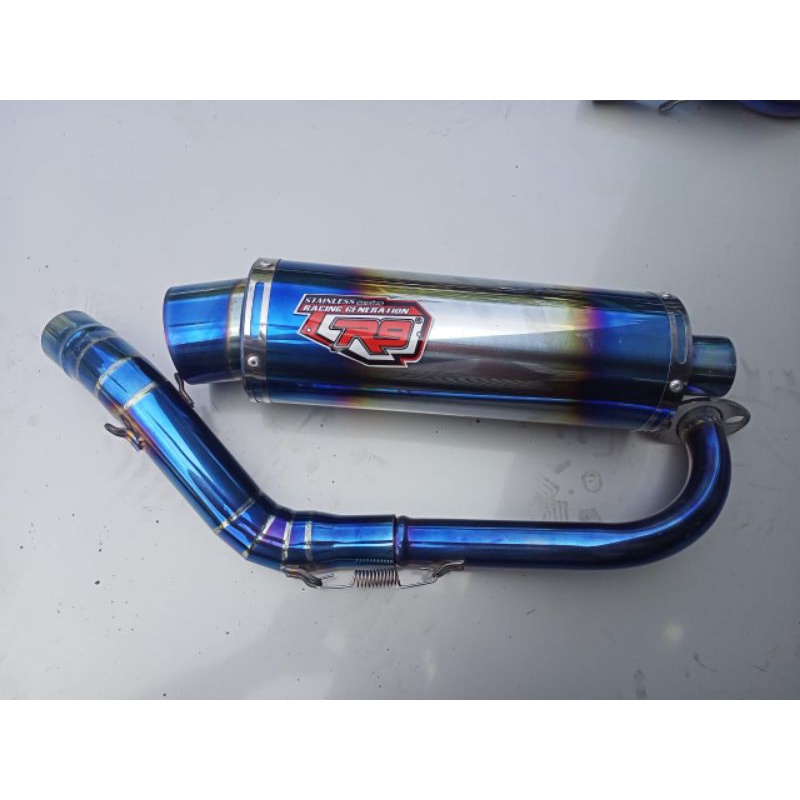 KNALPOT R9 LEHER BLUEMOON (INLET 38/50) BEAT MIO VARIO AEROX SCOOPY NMAX PCX ADV LEXI GENIO NEX DLL