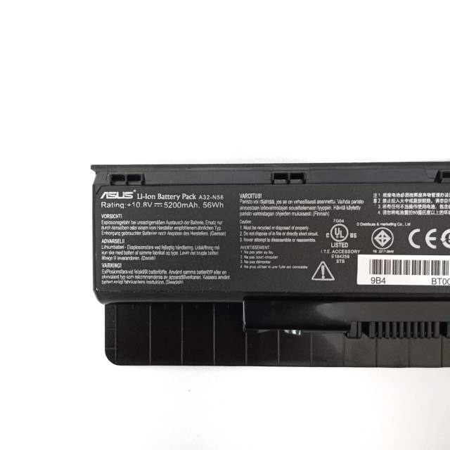 Baterai Laptop Asus Original N46VZ N56VZ N46VJ N56JR N46JV N56V N46V N56 N46 N46VB N46VM N46VN N76VZ
