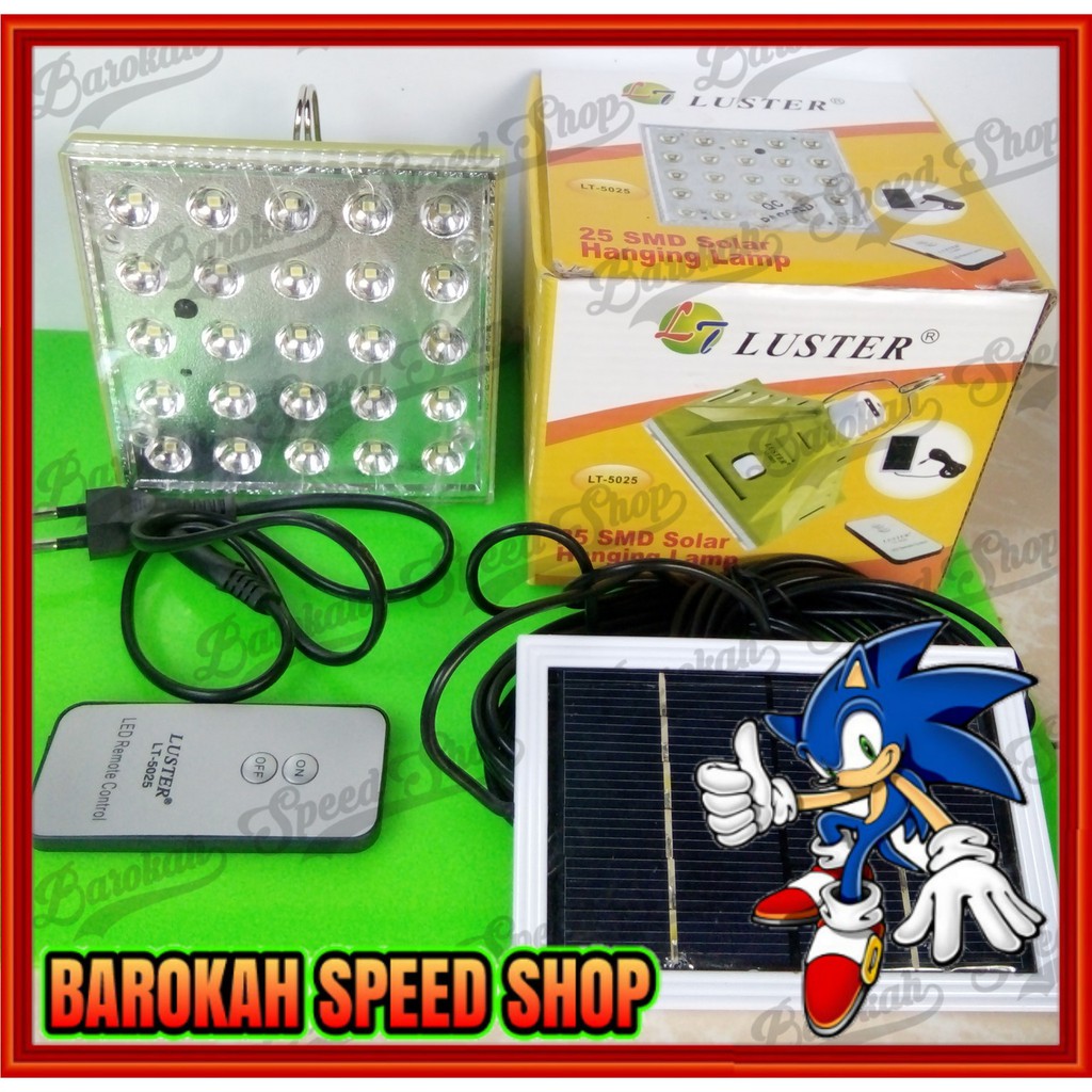 Lampu Emergency Led Charger Dengan Tenaga Surya Solar Panel Dan Remote - Second Tanpa Batteray