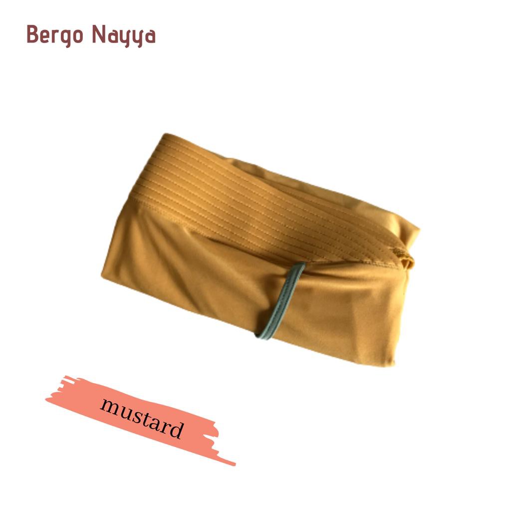 BERGO MARYAM PET TALI / HIJAB INSTAN NAYYA JERSEY-MUSTARD