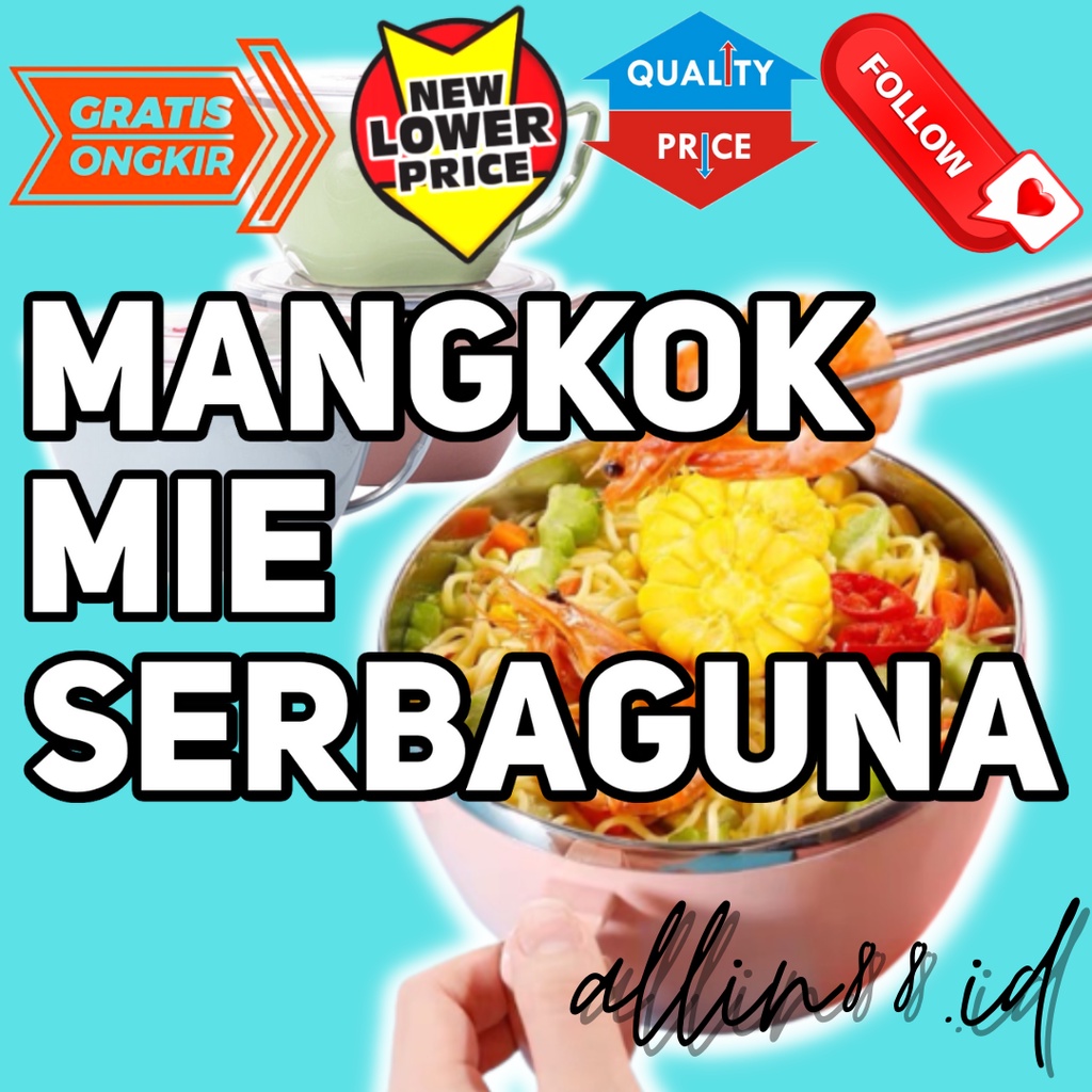 MANGKOK MIE  MANGKOK STAINLESS MANGKOK KOREA STAINLESS MANGKOK RAMEN MANGKOK CANGKIR MANGKUK JEPANG 