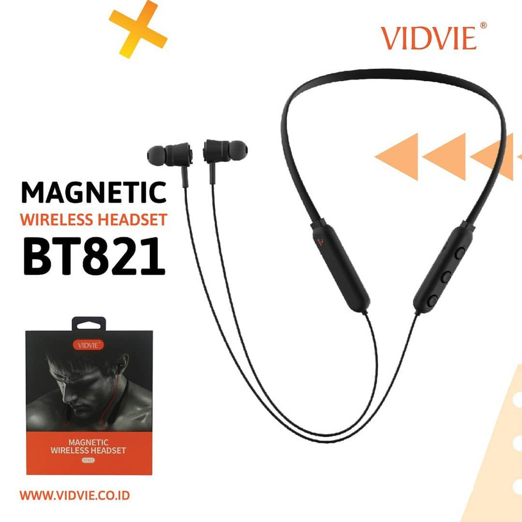 earphone bluetooth vidvie s sport hanging neck magnet stereo bt-821 bt821 - in ear wireless