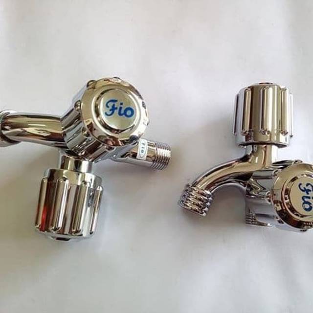 kran cabang stainless steel keran shower cabang kran double kran 2 cabang FIO MAHKOTA