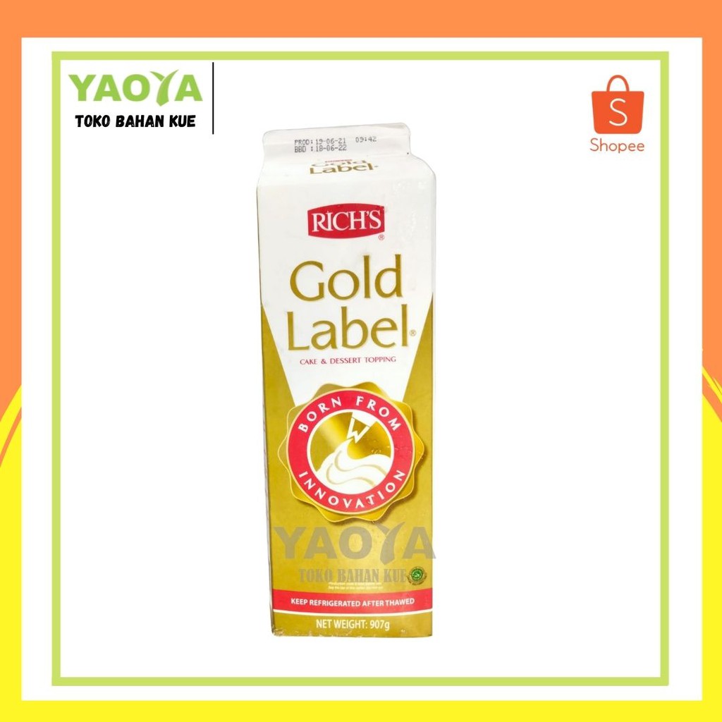 

RICHS GOLD LABEL CAKE & DESSERT TOPPING 907G