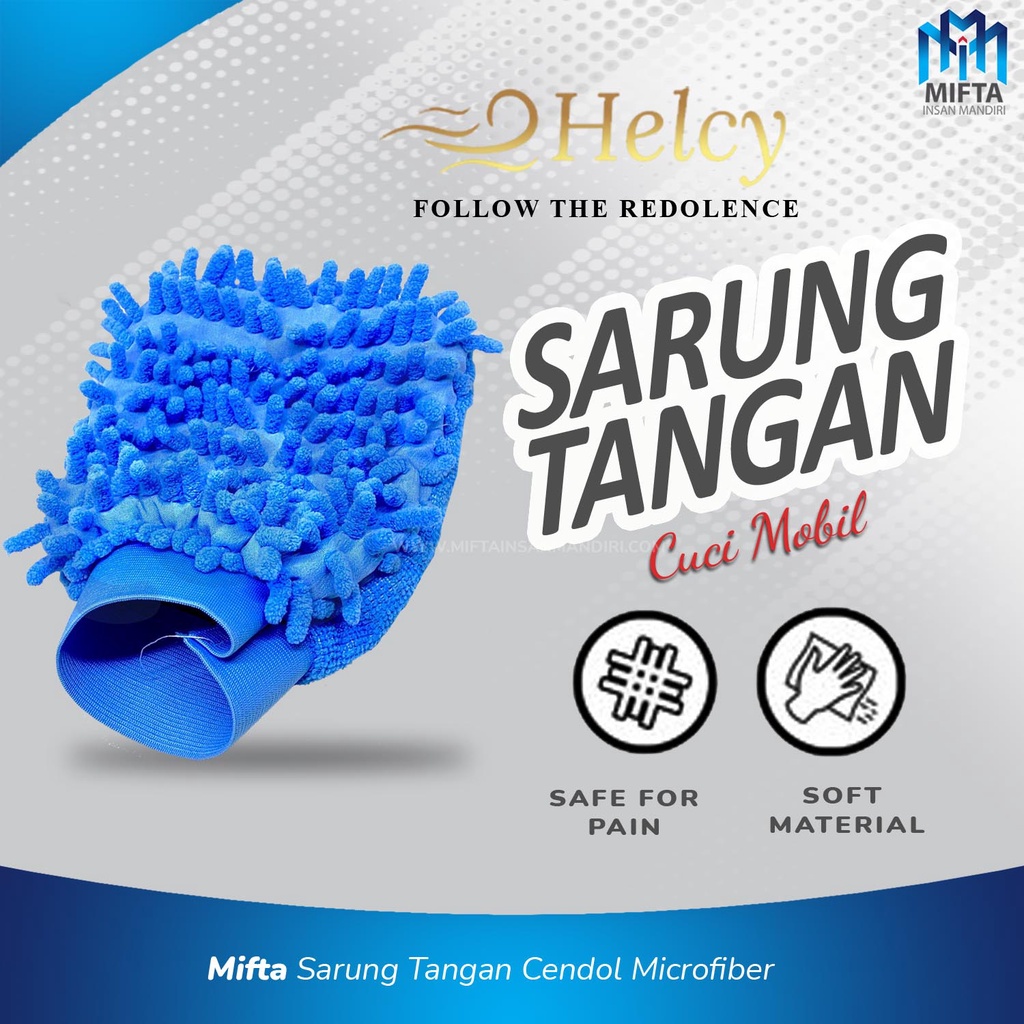 SARUNG TANGAN MICROFIBER CENDOL 2 SISI / SARUNG TANGAN CUCI MOBIL