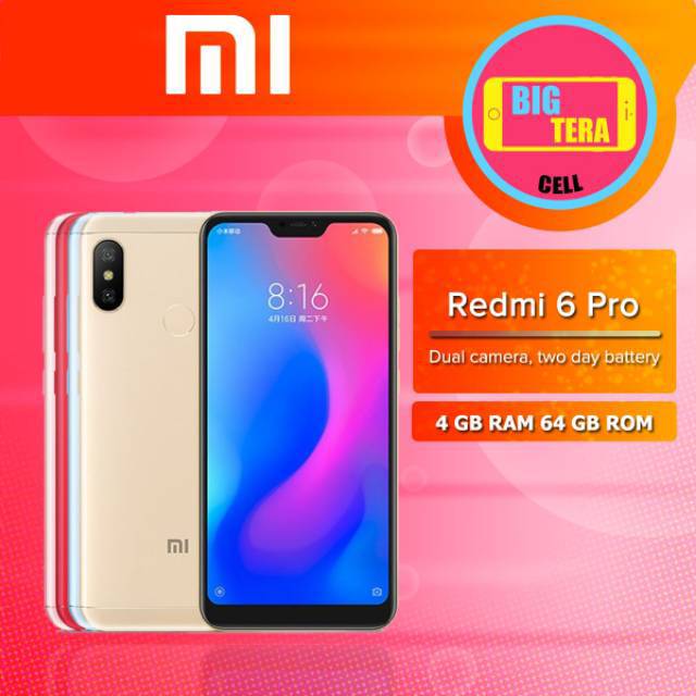 Xiaomi / Xiomi Redmi 6 Pro RAM 4GB 64GB - Xiomi Mi 6 Pro 4GB - HP Xiomi RAM 4GB Terbaru