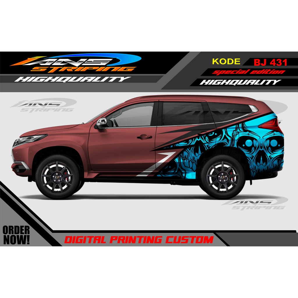 STICKER VARIASI MOBIL PAJERO,FORTUNER / DECAL STICKER PAJERO, FORTUNER / STIKER MOBIL