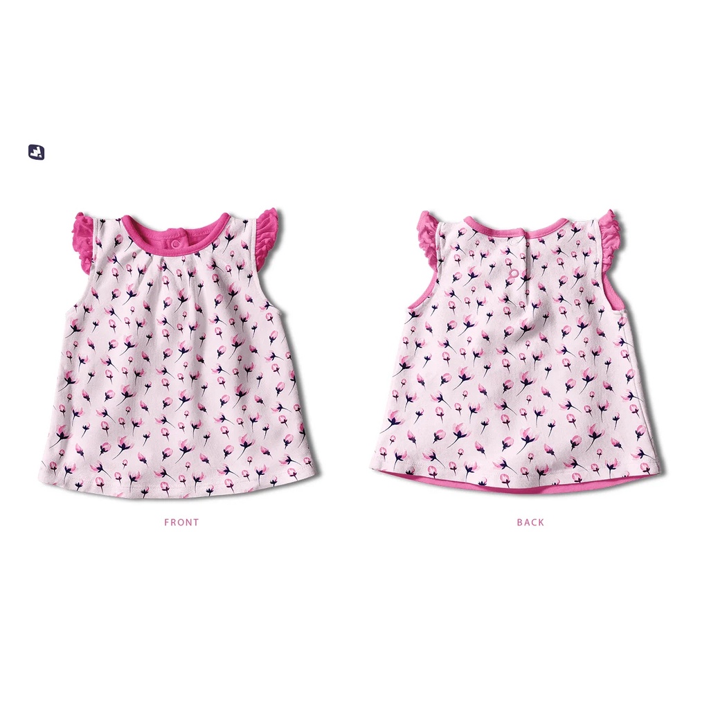 Ruffle Sleeve Baby Girl Top Mockup
