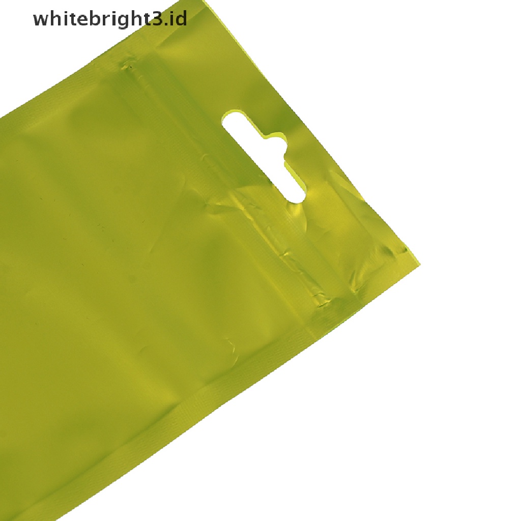 (whitebright3.id) 20pcs / Set Kantong Makanan Bahan Aluminum Foil Dengan Zip Lock