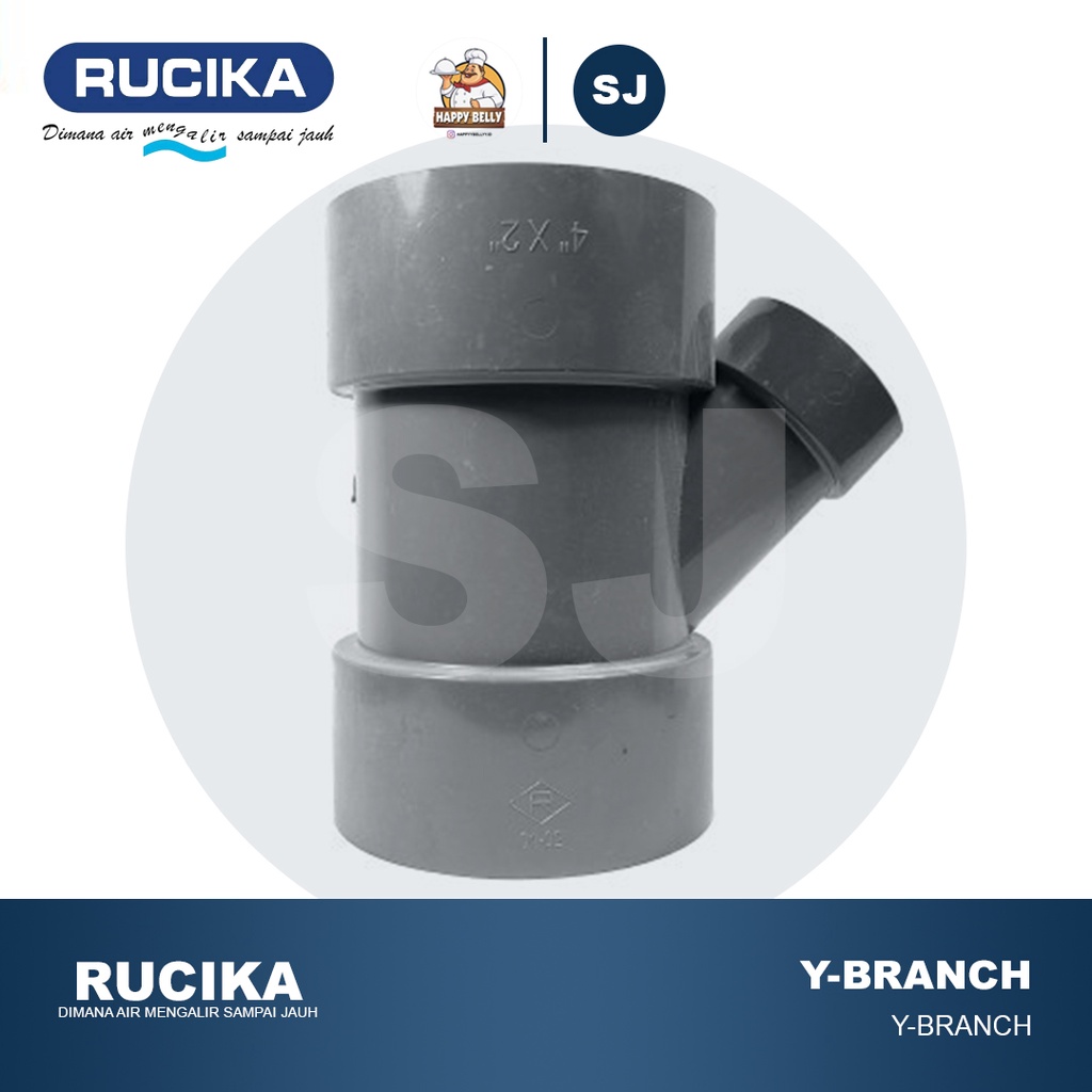 Y Branch AW PVC Rucika - 4x2"