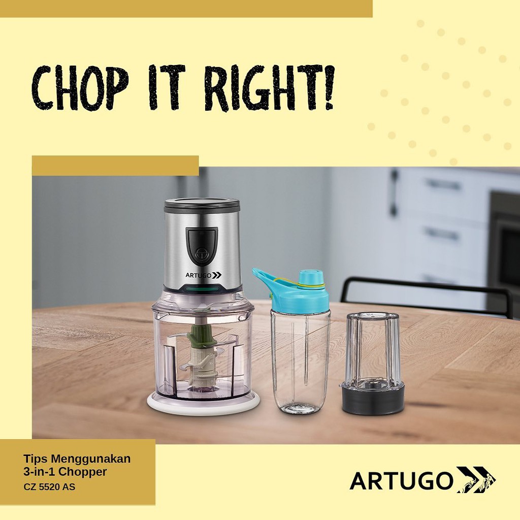 ARTUGO FOOD CHOPPER CZ 5520 AS 3 in 1