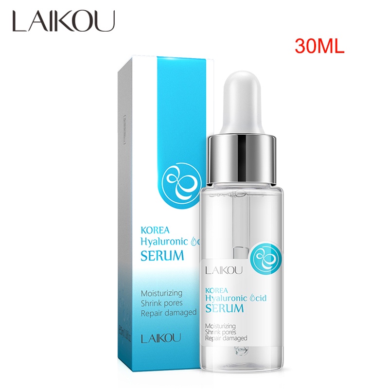 LAIKOU Serum Essence Hyaluronic Acid Mencerahkan Menghilangkan Garis-Garis Halus Memperbaiki 30ml