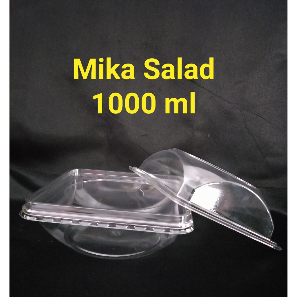 Mika Big Tray Salad  jumbo 750 ml, 1000 ml, 1300 ml / Mika kotak salad Buah (per 10pcs)