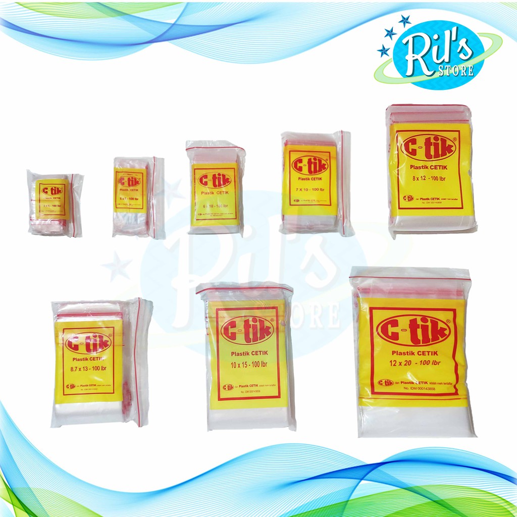 

Plastik KLIP BENING C-TIK 7 x 10 cm isi 100 Lembar Plastik Klip / Ziplock Bening / Plastik Obat