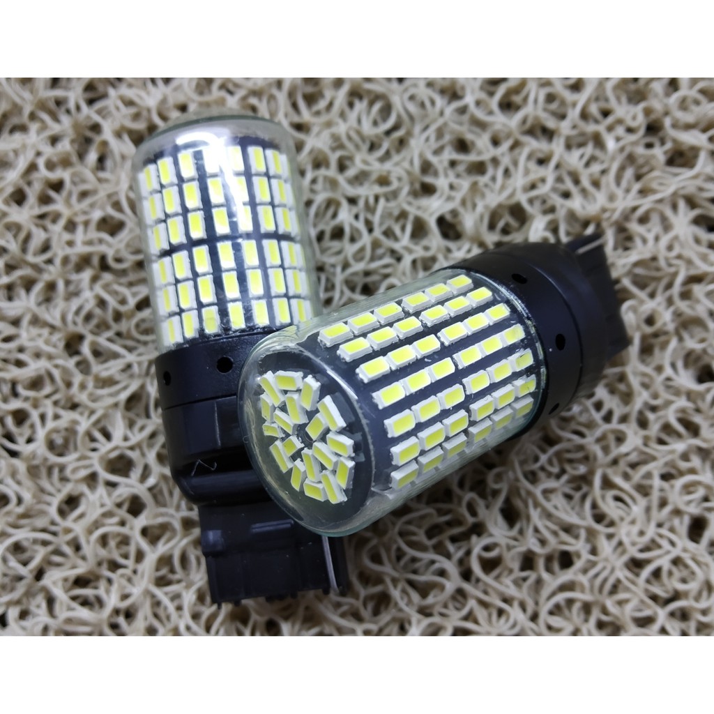 LED T20 SUPER BRIGHT 144SMD PUTIH KAKI 1 (HARGA PER SET)