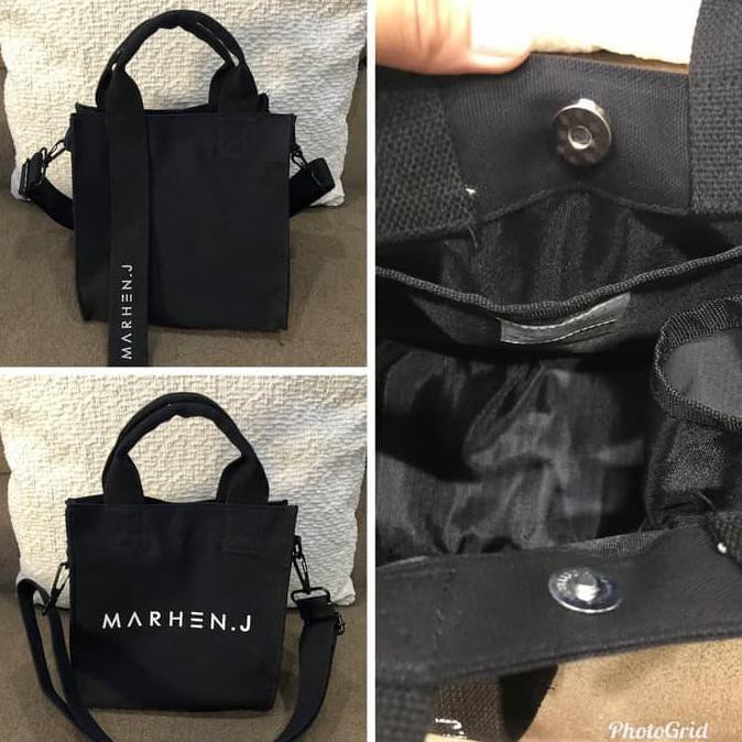 Pengiriman Cepat dan tepat tas korea marhen j rico mini free pouch full black STOK TERBATAS