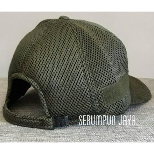 TOPI LINMAS - TOPI LINMAS 3PATCH JARING VELCRO HIJAU ARMY