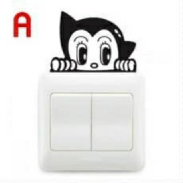 PROMO!!! Cutting Sticker Oracal Wall Sticker Saklar Lampu Rumah Karakter Unik Lucu