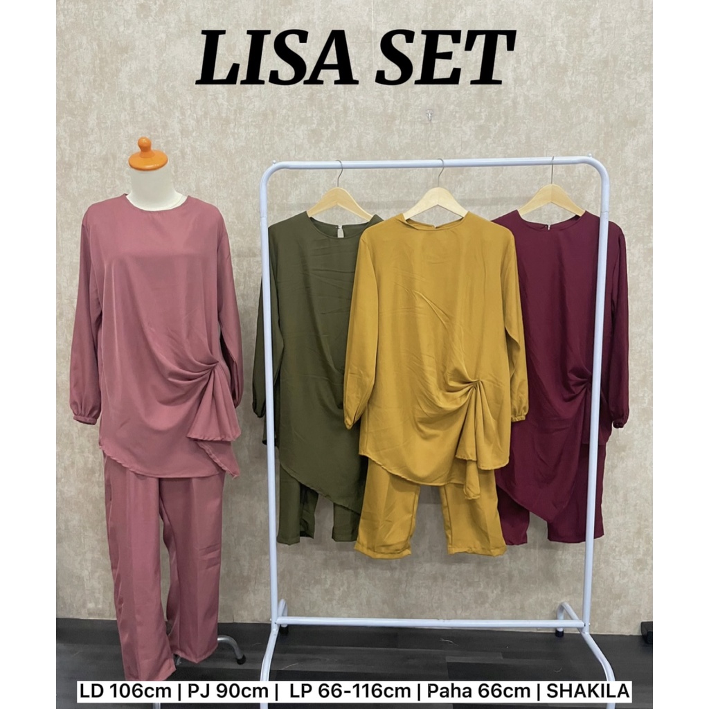 LISA SET - SETCEL SHAKILA IMPOR SETELAN POLOS BUMIL  GROSIR MUSLIMAH