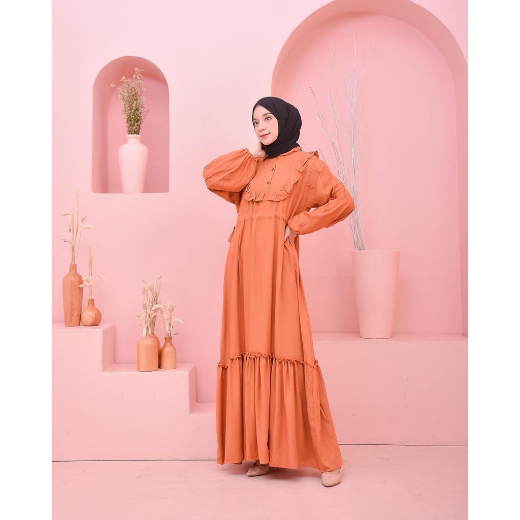 100% REALPICT Dinata dress terbaru // harga promo bahan katun rayon