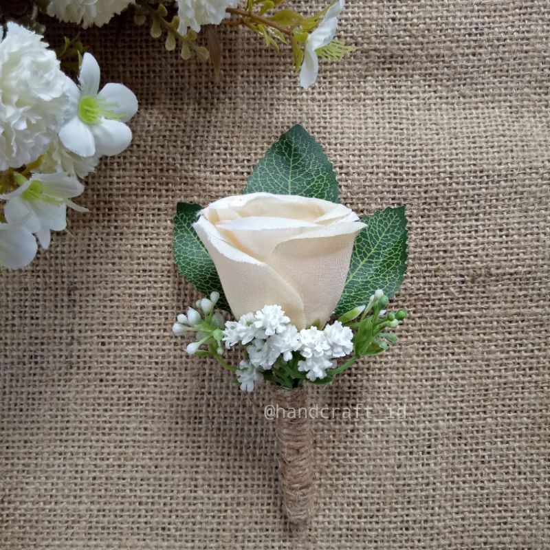 CORSAGE / BUNGA DADA /BUNGA JAS / BOUTONNIERE / BUNGA JAS PENGANTIN PRIA / PIN BROS / CORSAGE WEDDIN