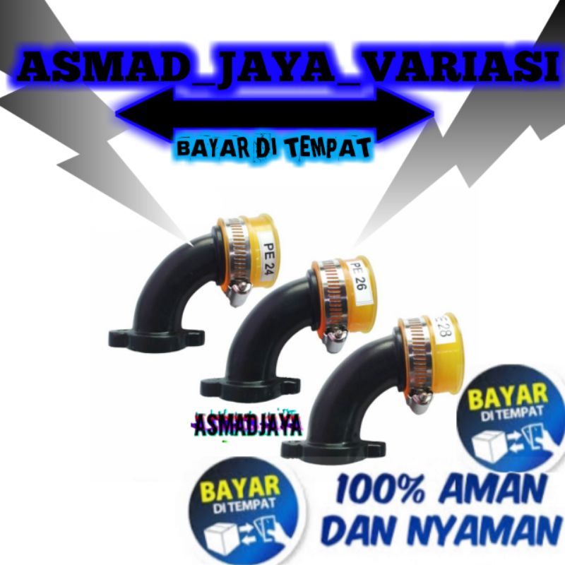 Manipol Pe 28 Bebek PE 26 PE 24 Intake Manipol Karburator  Untuk Motor Bebek Universal