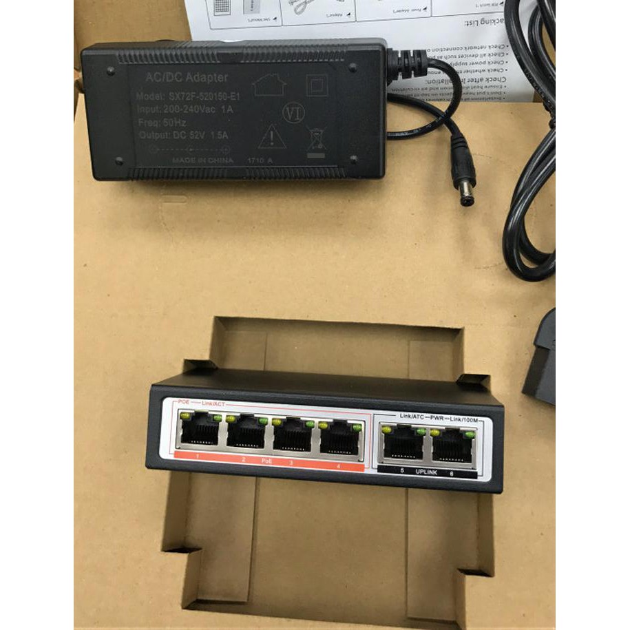 Sale.. SWITCH HUB POE GIGABYTE 6 PORT WITH 4 POE FOR CCTV