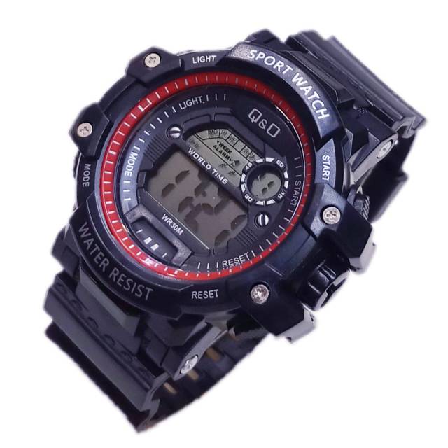 COD) Jam Tangan Pria Sport Watch/Q&amp;Q strap Rubber (Dikirim Dari Jakarta)