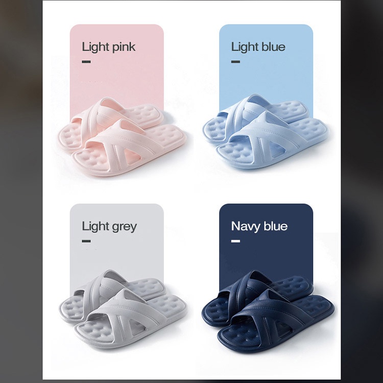 MINISO Sandal Kamar Mandi Sendal Selop Polos Model Cross Comfortable Nyaman Dewasa Non Slip Indoor-7