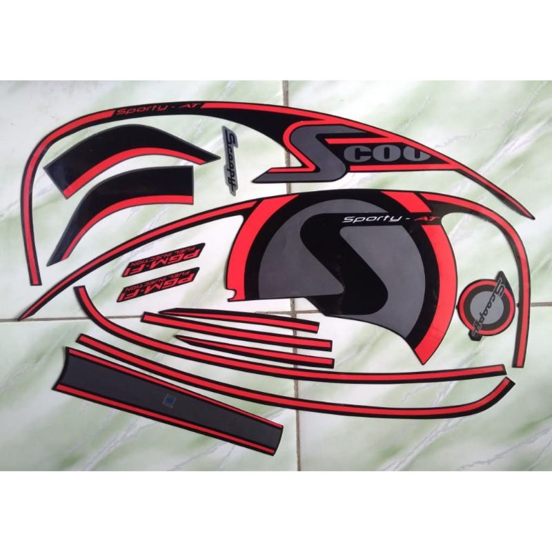 STRIPING STANDAR LIST STIKER MOTOR SCOOPY TAHUN 2013 2014 SPORTY STIKER SCOOPY 2013 2014
