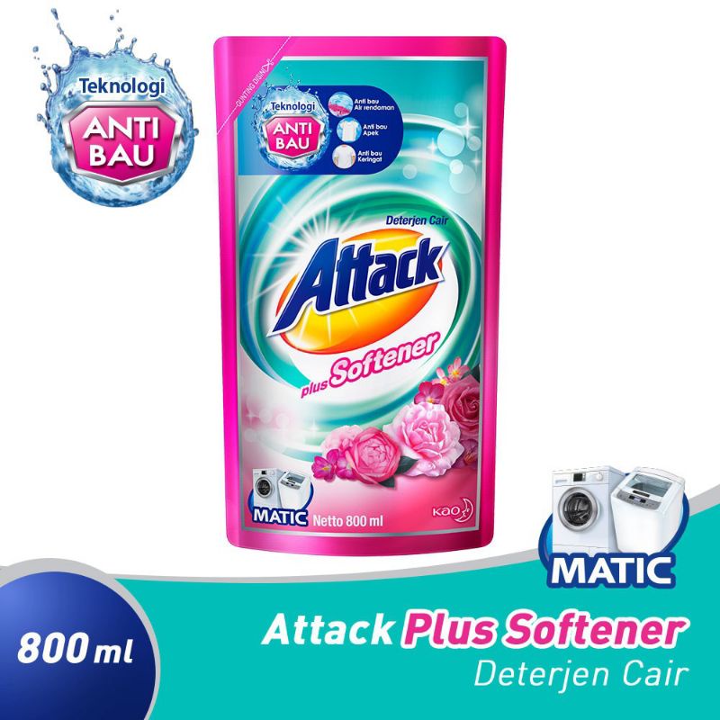 Attack Cair Liquid Plus Softener 800 ml