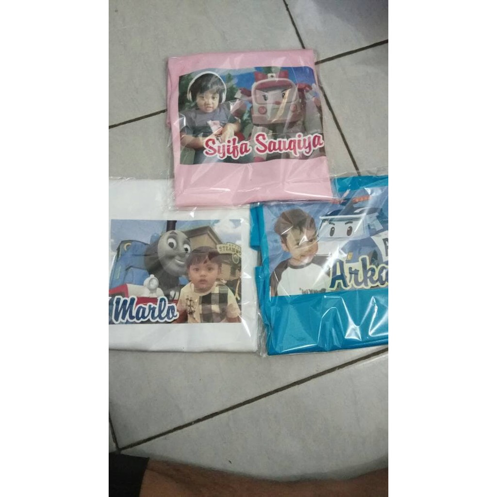 Kaos Sablon Foto anak