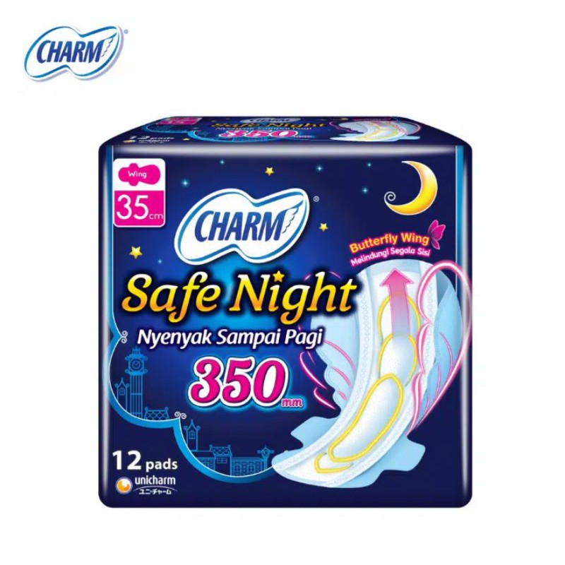 Charm Safe Night Wing 35cm 12 pads