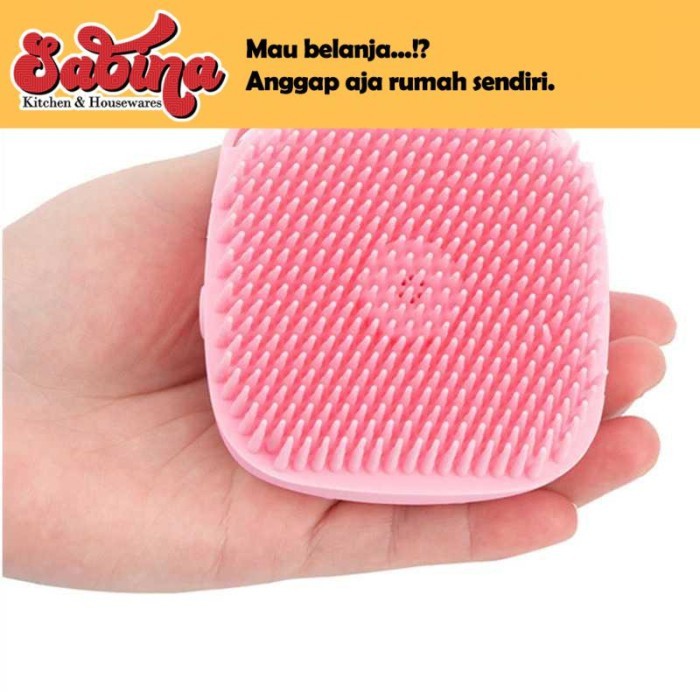 Sikat Mandi Badan Bath Brush Soap Container 80ml BWOHOPS