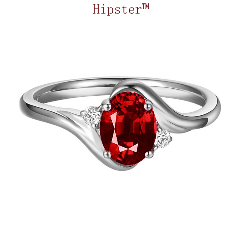 Retro Fashion Elegance Inlaid Ruby Adjustable Ring