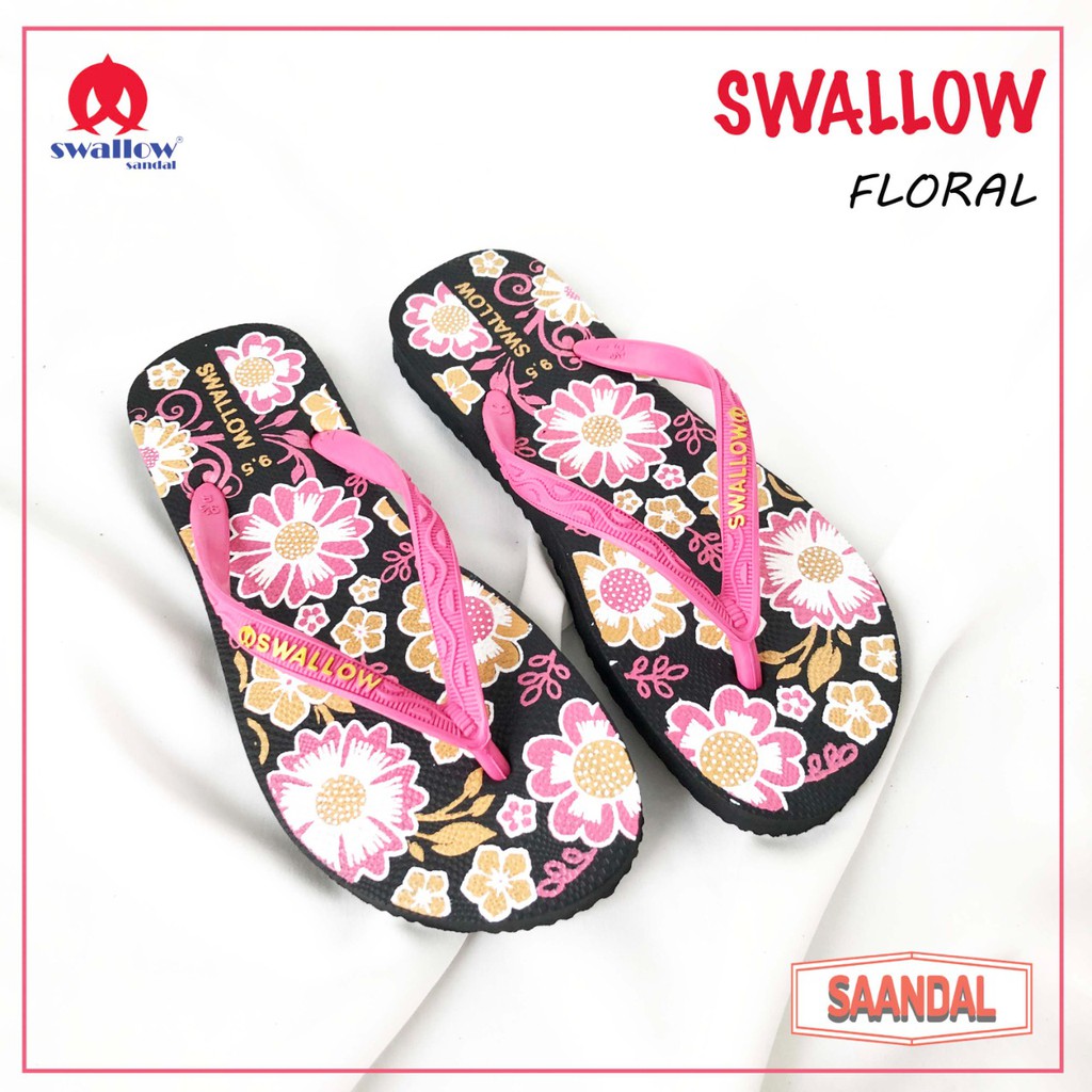 Swallow Floral Bunga Sandal Jepit Wanita (Bisa Eceran)