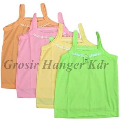 (M L XL 3L) GROSIR 1 LUSIN KAOS DALAM ANAK PEREMPUAN SINGLET ANAK LUSINAN RENDA VIENNA