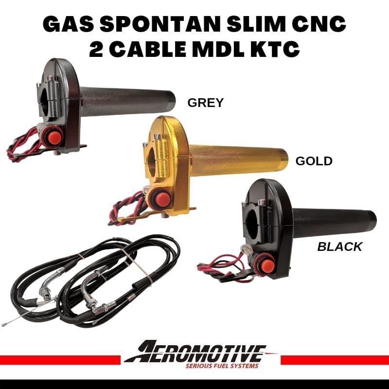 gas ponstan slim plus tombol starter full cnc dua kabel model ktc universal