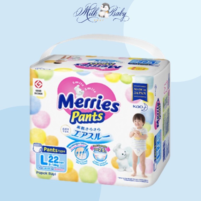 MERRIES PREMIUM POPOK BAYI CELANA L 22